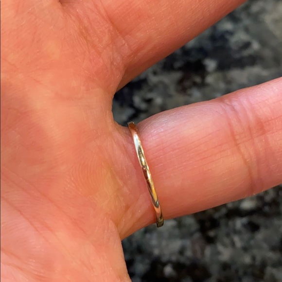 New 14K Gold CZ Wedding Band Promise Ring - Picture 10 of 15